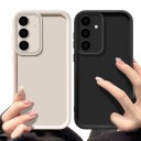 Coque en silicone flexible pour Samsung Galaxy A57 Finition épurée sans motif Mat Élargissement au-dessus de l'écran Protection accrue de l'appareil photo Pour un usage quotidien 4