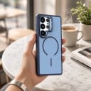 Coque en silicone pour Samsung Galaxy S25 Edge avec support rabattable Support de chargement magnétique Étui de protection pour mobile 5