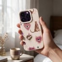 Coque pour iPhone 17 Air avec motif léopard et cœurs en PC et TPU Surface mate antidérapante Résistante aux chocs et aux rayures 17