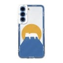 Coque pour Samsung Galaxy S24 avec motif de chat Coque en plastique pour mobile Étui de protection pour téléphone Avec cadre autour de l'appareil 16