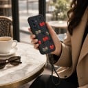 Coque pour Samsung Galaxy S24 Ultra avec motif de cerises Coque en silicone avec une sangle pour le poignet Protection avec bord autour 2