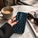 Coque pour Samsung Galaxy S25 Motif léopard Étui en silicone pour mobile Imprimé animal Protection de l'appareil photo et des bords Étui 2