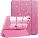 Coque scintillante pour tablette iPad 11ème génération A16 2025 avec support pour stylet arrière transparent et support pliable 2