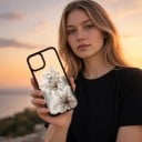 Coque transparente antichoc pour iPhone 17 Air motif vintage fleurs de lys blanches cadre noir protection téléphone au quotidien 5