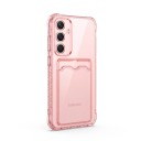 Coque transparente pour mobile Samsung Galaxy A25 avec support pour carte Résistante Coins renforcés Protection de l'appareil photo 3