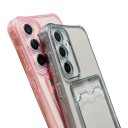 Coque transparente pour Samsung Galaxy A35 avec compartiment pour carte Résistante Coins renforcés Cadre de l'appareil photo Flexible 5