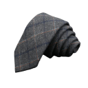 Corbata de algodón a cuadros para hombre 145 x 6 cm Corbata con estampado moderno Accesorio elegante para hombres para el trabajo y eventos 3