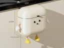 Corbeille murale design humanoïde avec couvercle basculant 9 l 26 x 20 x 25,5 cm plastique blanc crème pour cuisine salle de bain 4