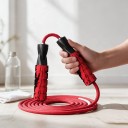 Corda de saltar LINGPENG com cabo de 7 mm Manípulos em espuma de 13 cm Rolamentos duplos Comprimento ajustável Para cardio e fitness 4