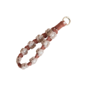 Corda de telefone em macramé crocheted boho Pulseira floral para telemóvel alça de telefone chaveiro laço de mão acessório para telefone 11