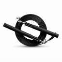 Corda de Velocidade LINGPENG com cabo de aço 3 m Punhos em Alumínio 14 cm Rolamento 360° Comprimento Ajustável Para crossfit 2
