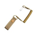 Corda espiral para chaves e arma Antirroubo Suporte de segurança com mosquetão Cores neutras Fixação a equipamento Caça Caminhada 9