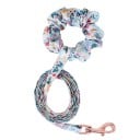Corda para cães com elástico para o pulso Comprimento 150 cm e estampado floral por toda a extensão Fecho de metal com mola 1