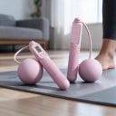 Corde à sauter sans fil avec compteur de sauts Boules de poids de 60 mm Poignées en silicone avec roulement Pour le cardio et la perte de poids 6