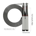 Cordino di velocità MOGOLD con cavo in acciaio 3 m Cuscinetti doppi Maniglie antiscivolo in silicone Per crossfit e cardio 5