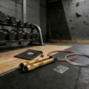 Cordino per salto veloce con cavo in acciaio 3 m Manici in alluminio 16,8 cm con cuscinetti Cavo di ricambio e borsa Per crossfit e cardio 31