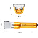 Cordless Pet Clipper 380W 12V 18.3 x 4.5 cm 6 Speeds Aluminium Body Ceramic Blade 4 Attachments and Accessories 2