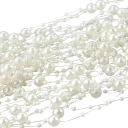 Cordón con cuentas 10 m Cordón de perlas decorativo Guirnalda de bodas Cordón decorativo para regalos Decoración navideña Creación creativa 10