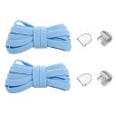 Cordoneras planas elásticas 8 mm 105 cm 1 par Cierre rápido sin atar para zapatillas Niños y adultos Accesorio universal 15