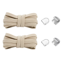 Cordoneras planas elásticas 8 mm 105 cm 1 par Cierre rápido sin atar para zapatillas Niños y adultos Accesorio universal 18