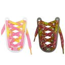 Cordones luminosos de 120 cm Cordones con estampado de salpicaduras Efectos de luz coloridos Accesorio de fiesta elegante Zapatos luminosos de moda para niños y adultos 4