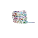 Cordones planos estampados de 140 cm, coloridos cordones de poliéster y algodón, elegantes accesorios de moda, cordones estampados para zapatillas deportivas. 16