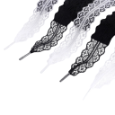 Cordonetes de renda para sapatos 140 x 2,9 cm Cordões de seda curtos e planos Fitas de renda delicadas para atar decorativo e acessórios 6