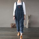 Corduroy broek voor dames met bretels 5