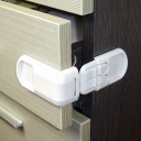 Corner Safety Latch for Furniture Doors and Drawers Secured Over the Corner with a Push Latch Made of ABS Plastic Dimensions 6.8 x 4 cm 6