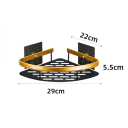 Corner Shower Shelf 29x22x5.5 cm Triangular Organiser for Bathroom No Drilling Stainless Aluminium Self-Adhesive Cosmetic Holder 5