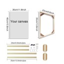 Cornice fotografica in legno naturale 25 x 35 cm Cornice per tela 30 x 40 cm Cornice appesa per fotografie quadri DIY montaggio decorazione da parete 2