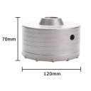 Coroană de foraj 120×70 mm din metal pentru forarea unor găuri de mari dimensiuni în materiale de construcție 2