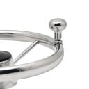 Coroana de navigație din oțel inoxidabil cu cinci brațe și bilă rotativă, diametru 285 mm, adâncime 80 mm, ax 17 până la 19 mm, lustruit argintie 3