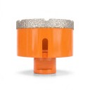 Corona de perforación diamantada de 68 mm con rosca M14 para amoladora angular Diamante soldado al vacío Naranja Perforación en seco para baldosas 1