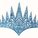 Coroncina alta per capelli 20 x 22 cm Decorazione per capelli festosa e vistosa Cerchietto decorativo elegante accessorio di lusso 4