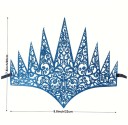 Coroncina alta per capelli 20 x 22 cm Decorazione per capelli festosa e vistosa Cerchietto decorativo elegante accessorio di lusso 3