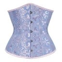 Corpetto da donna Chiusura anteriore Stringa posteriore Monocromatico con dettagli Poliestere Spandex Top elegante che modella 21