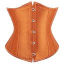 Corpetto da donna Chiusura frontale Stringitura posteriore Monocromatico Poliestere Spandex Top elegante che modella la vita 19