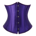 Corpetto da donna Chiusura frontale Stringitura posteriore Monocromatico Poliestere Spandex Top elegante che modella la vita 23