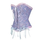 Corpetto da Donna Viola Chiusura Frontale Arricciatura e Fiocco Caratteristiche Decorative Poliestere Spandex Top Elegante che Sottolinea 2