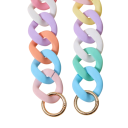Correa de cadena para bolso 40 cm Cadena de plástico colorida con mosquetón redondo Asa de repuesto para bolso Cadena estilosa para bolso 3