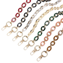 Correa de cadena para bolso 40 cm Cadena metálica para bolso Correa de hombro de repuesto para bolso Correa metálica elegante con mosquetones 2