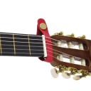 Correa de cuero para el traste cero con botón de metal Soporte alrededor del cuello de la guitarra Sujeción segura para guitarras acústicas y clásicas 2