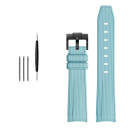 Correa de goma de 20 mm para relojes Rolex Omega MoonSwatch Constellation Correa de caucho deportiva resistente al agua con hebilla negra y herramientas de montaje 4