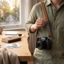 Correa de hombro Ulanzi para cámara con hebilla de liberación rápida magnética Longitud ajustable Nylon y cuero sintético Para fotografía 9