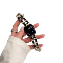 Correa de metal para mujer para Apple Watch 38 mm 40 mm 41 mm para Series 1 2 3 4 5 6 7 8 9 SE Pulsera de acero elegante para reloj 4
