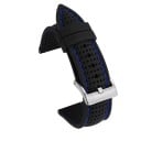 Correa de reloj de 24 mm de silicona suave, caucho deportivo, impermeable, transpirable, con sistema de liberación rápida y hebilla 5