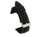 Correa de reloj de 24 mm de silicona suave, caucho deportivo, impermeable, transpirable, con sistema de liberación rápida y hebilla 6
