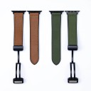 Correa de silicona y cuero de 38 40 41 mm para Apple Watch series 1–10 SE SE2 Correa elegante con hebilla clásica Diseño de doble capa cómodo 1