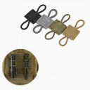 Correa elástica táctica MOLLE, hebillas de amarre para bolsas tácticas, soportes tácticos elásticos, 10 unidades 2